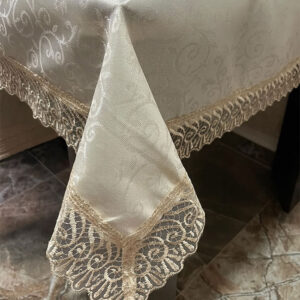 Stolnjak sa čipkom 160x220 KREM