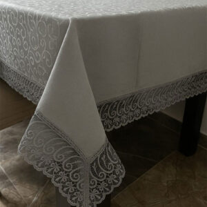 Stolnjak sa čipkom 160x220 SIVI