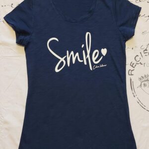 Ženska majica SMILE teget