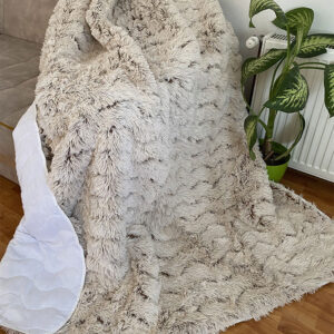 Čupavi prekrivač  BEŽ-BRAON