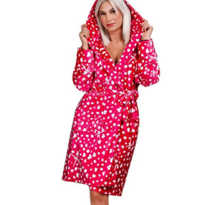 Ženski bade mantil od pliša P1