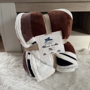 Ćebe krzno 200x200 BRAON SA ŠARAMA