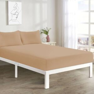 Pamučni čaršav sa lastišem 140x240 + 1 jastučnica BRAON