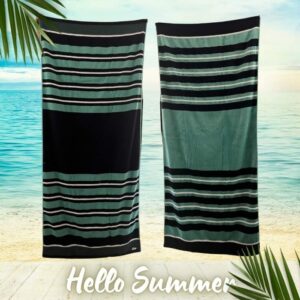 Peškir za plažu 95x175cm - GREEN STRIPES