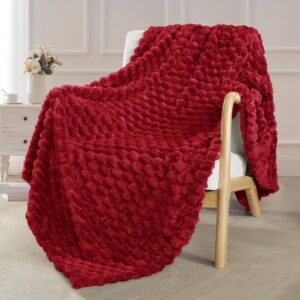 Soft ćebe rebrasto 200x200 - BORDO