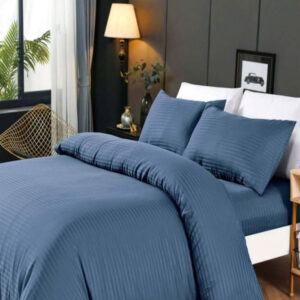 Damast posteljina 200x220 PLAVA