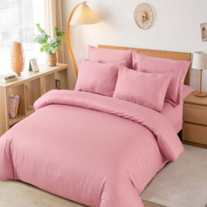 Damast posteljina 200x230 ROZE