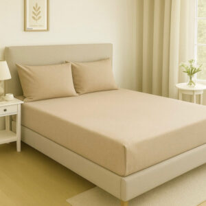 Pamučni čaršav sa lastišem SVETLO BRAON