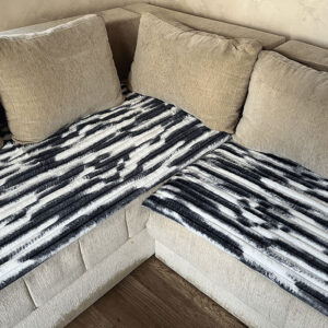 Royal prekrivači set 200x75,150x75,75x75 - CRNO-BELI