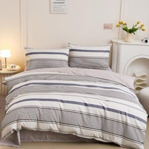Premium posteljina Graphite stripe 200x220