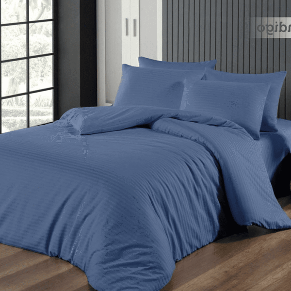 Damast posteljina 200x220 PLAVA