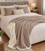 Ćebe krzno KREM SA TUFNAMA