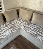 Royal prekrivači set 200x75,150x75,75x75 - BRAON-BELI