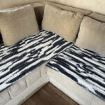 Royal prekrivači set 200x75,150x75,75x75 - CRNO-BELI