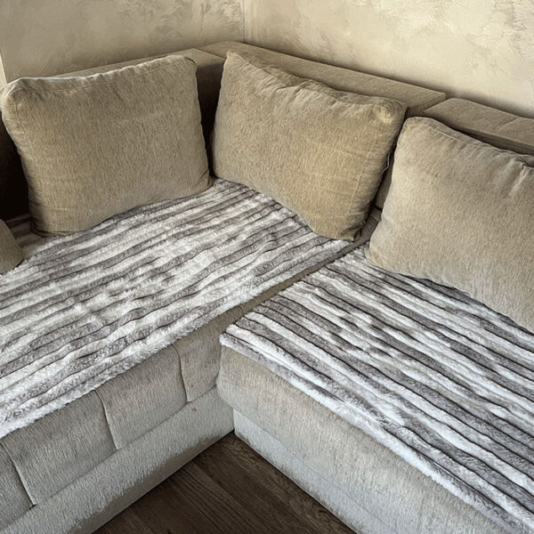 Royal prekrivači set 200x75,150x75,75x75 - SIVO-BELI