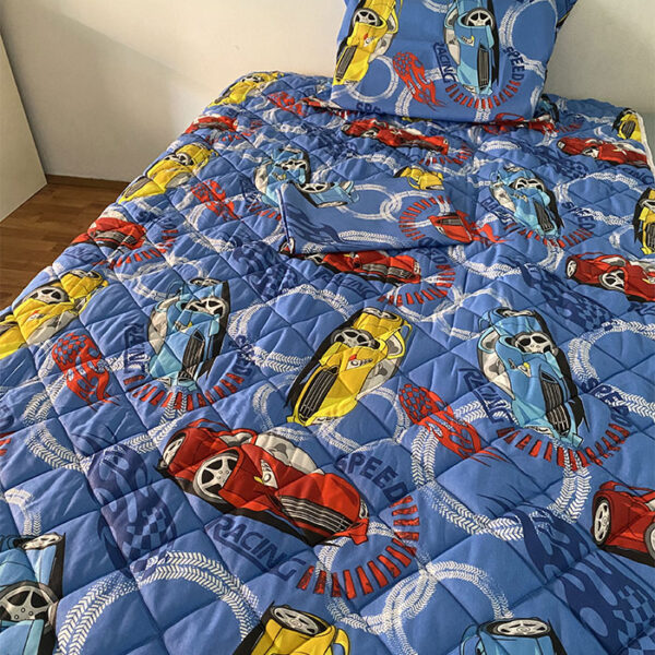 Štep deka sa posteljinom 140x210 - AUTIĆI