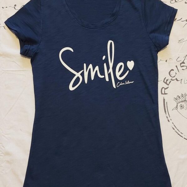 Ženska majica SMILE teget