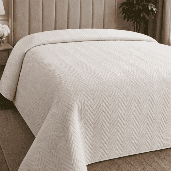 Prekrivač štep Zig-Zag 200x230 BELI