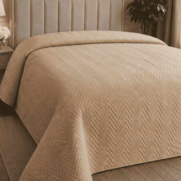 Prekrivač štep Zig-Zag 200x230 KREM