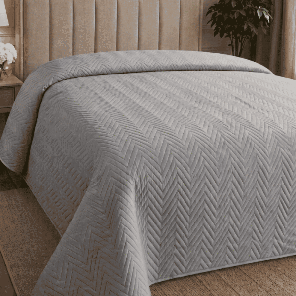 Prekrivač štep Zig-Zag 200x230 SIVI
